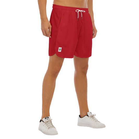 Dizzy Pickle DZY P Classic Red Men's Side Split Pickleball Court Shorts
