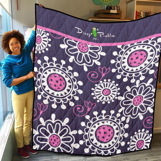 Dizzy Pickle Coming Up Daisies PP Lightweight Pickleball Court Quilt