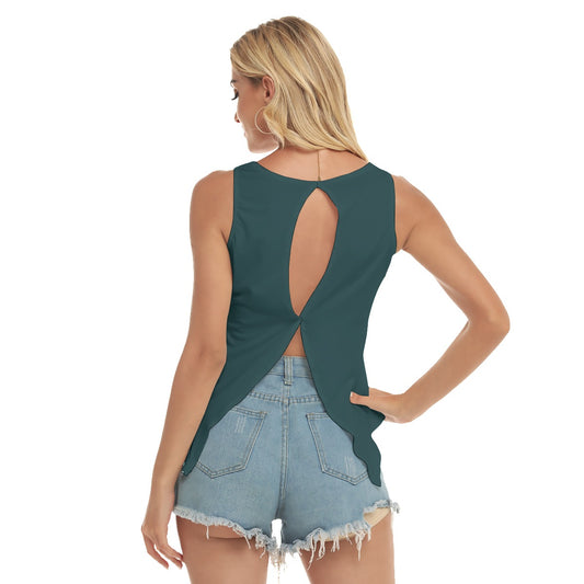 Dizzy Pickle Heidi TW Weave/Dark Teal Women's Pickleball Open-Backed Tank Top