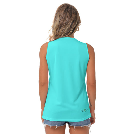 Dizzy Pickle Emily Main Teal Women's Pickleball Sleeveless V-Neck Top