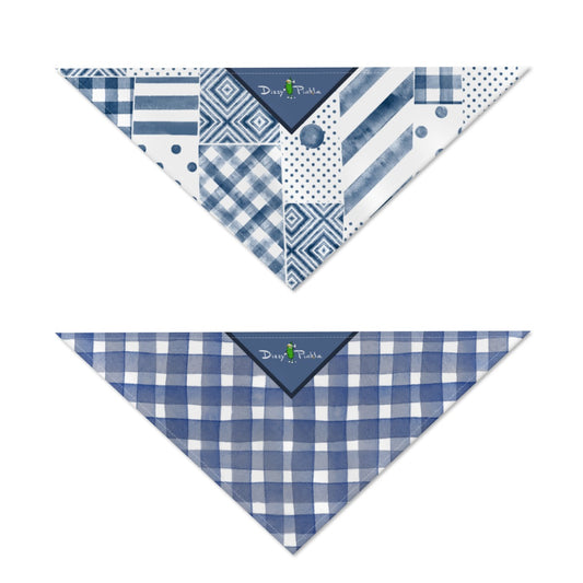 Dizzy Pickle Heidi BW Patches All Breed Reversible Pickleball Pet Scarf