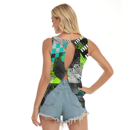 Dizzy Pickle Graffiti 5XE5K Women's Pickleball Open-Backed Sleeveless Tank Top