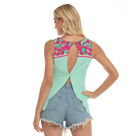 Dizzy Pickle Anna Pink Women's Pickleball Open-Backed Sleeveless Tank Top