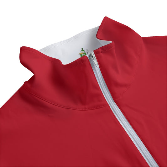 DZY P Classic - Red - - Women's Quarter Zip Long Sleeve Casual Pullover by Dizzy Pickle