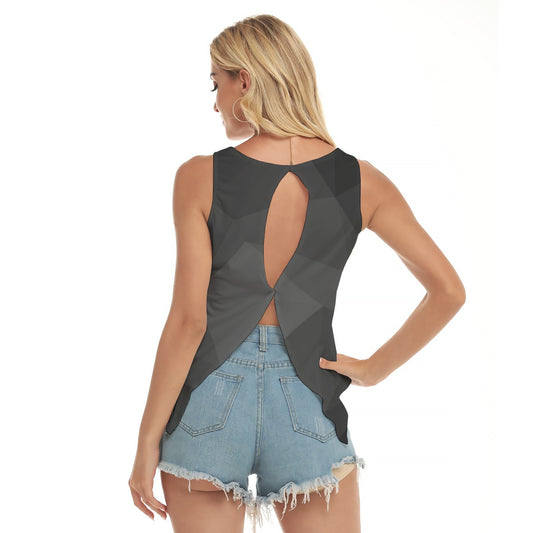 Dizzy Pickle Let's GEO 5T66L Women's Pickleball Open-Backed Sleeveless Tank Top