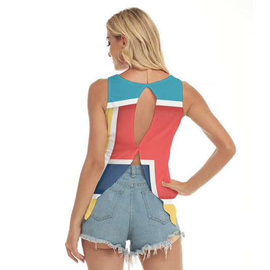 Dizzy Pickle Let's GEO 5WXNB Women's Pickleball Open-Backed Sleeveless Tank Top