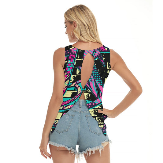 Dizzy Pickle Graffiti 5XAKL Women's Pickleball Open-Backed Sleeveless Tank Top