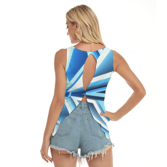 Dizzy Pickle Let's GEO 5T5H7 Women's Pickleball Open-Backed Sleeveless Tank Top