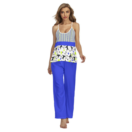 Dizzy Pickle Connie Women's Pickleball Sleeveless Cami Pajamas Set Cobalt