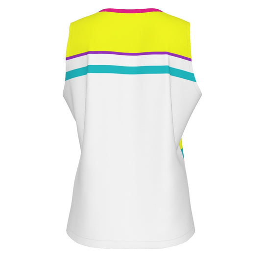 Dizzy Pickle It's Swell Blue White Women's Pickleball Sports Tank Top