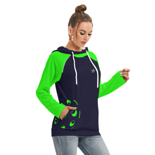 Lisa - Navy Blue - Ball - Double Hat Hoodie by Dizzy Pickle