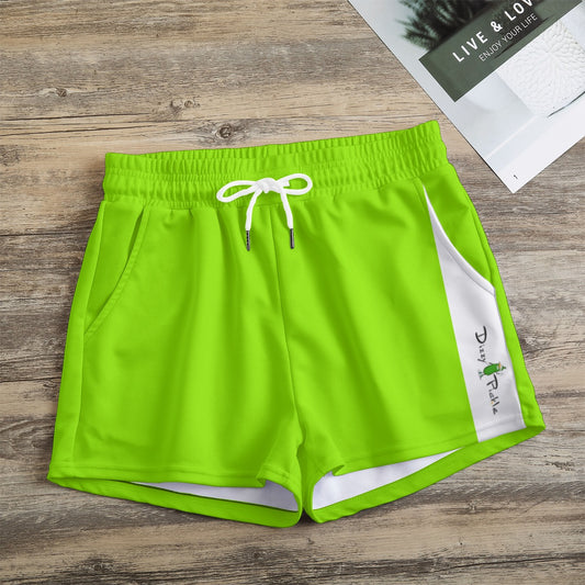 X-LARGE Dizzy Pickle DZY P Classic Lime Green Women's Pickleball Casual Shorts with Pockets 2.5" inseam