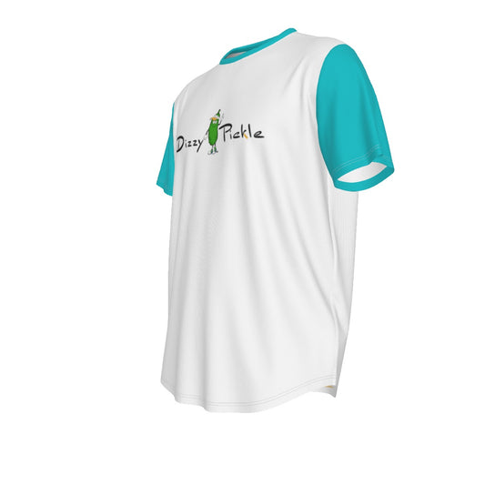 DZY P Classic - White/Cool Teal - Men's Short Sleeve Rounded Hem by Dizzy Pickle