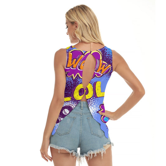 Dizzy Pickle Graffiti 5XA7S Women's Pickleball Open-Backed Sleeveless Tank Top