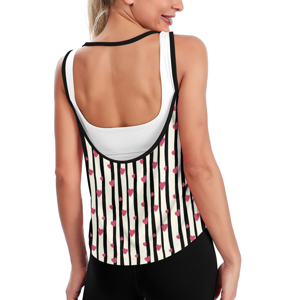 Dizzy Pickle Let's GEO 7754R Active Performance Loose Loose Yoga Vest