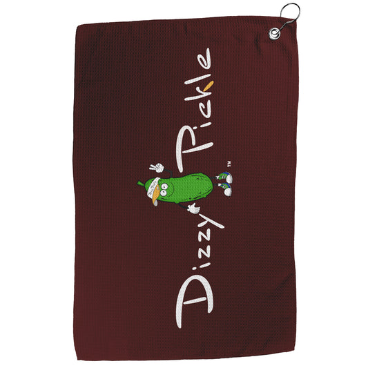 DZY P Classic - Burgandy - Waffle Pickleball Towel by Dizzy Pickle