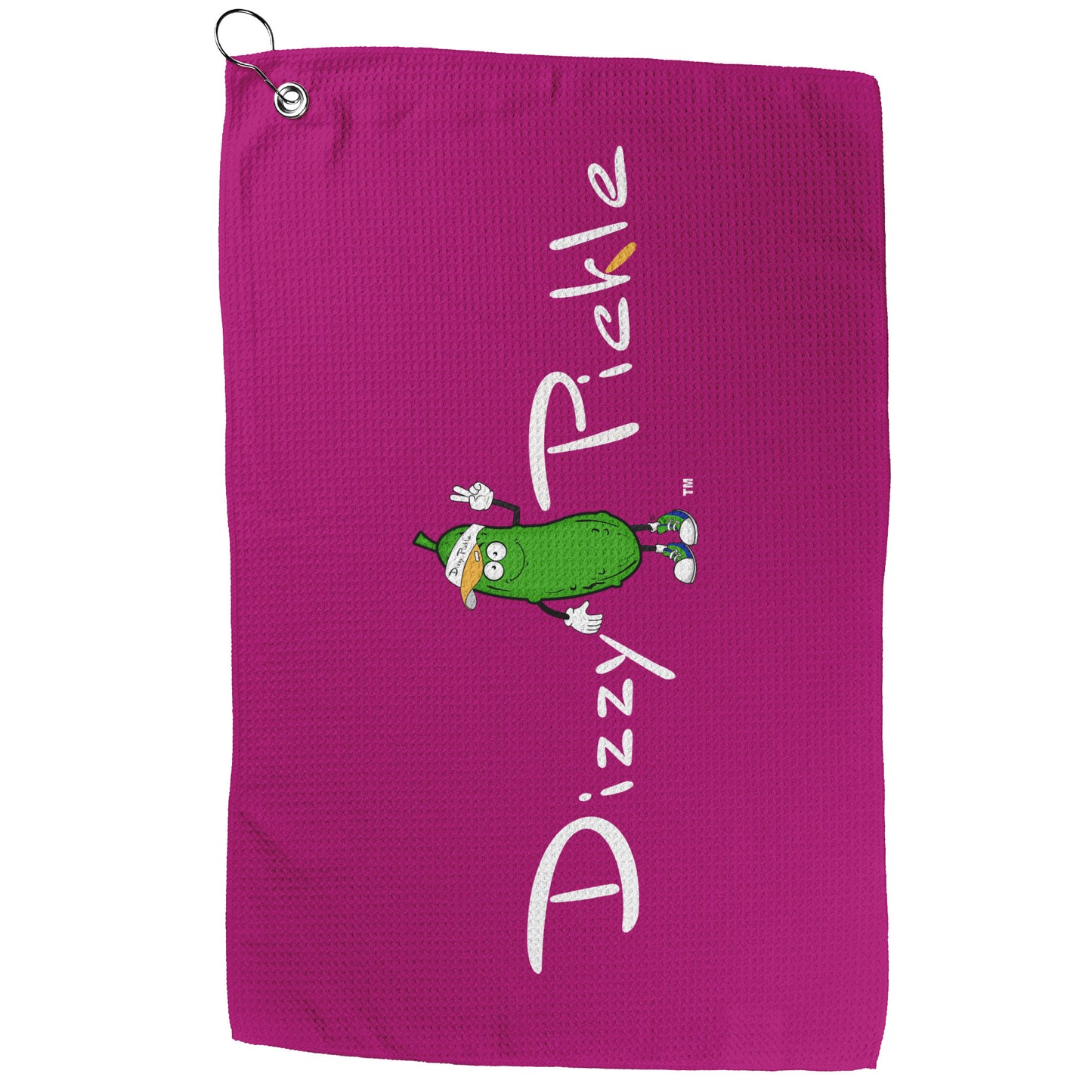 DZY P Classic - Fuchsia - Waffle Pickleball Towel by Dizzy Pickle