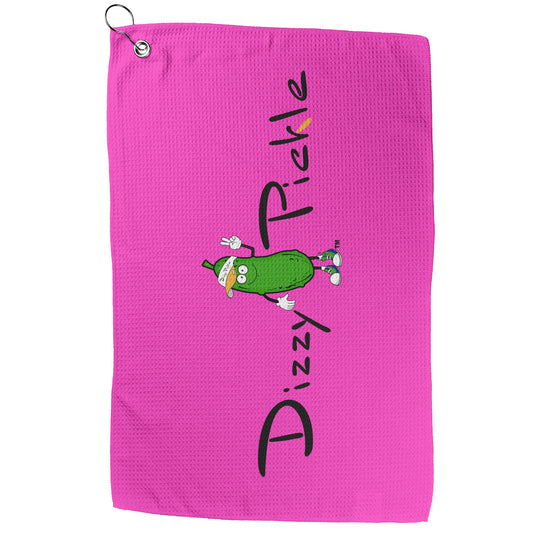DZY P Classic - Hot Pink - Waffle Pickleball Towel by Dizzy Pickle