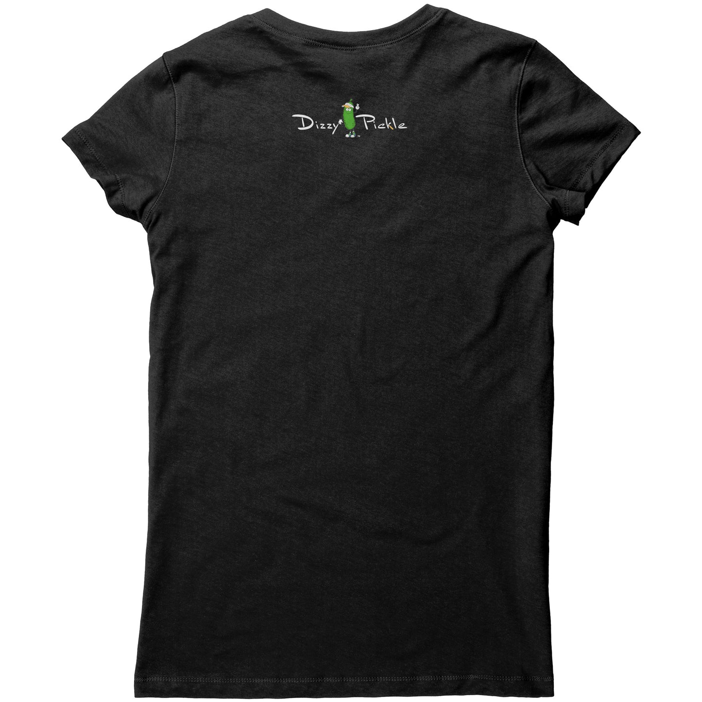 Pickleball Love at First Serve - White/Pink - Bella Women's V-Neck by Dizzy Pickle