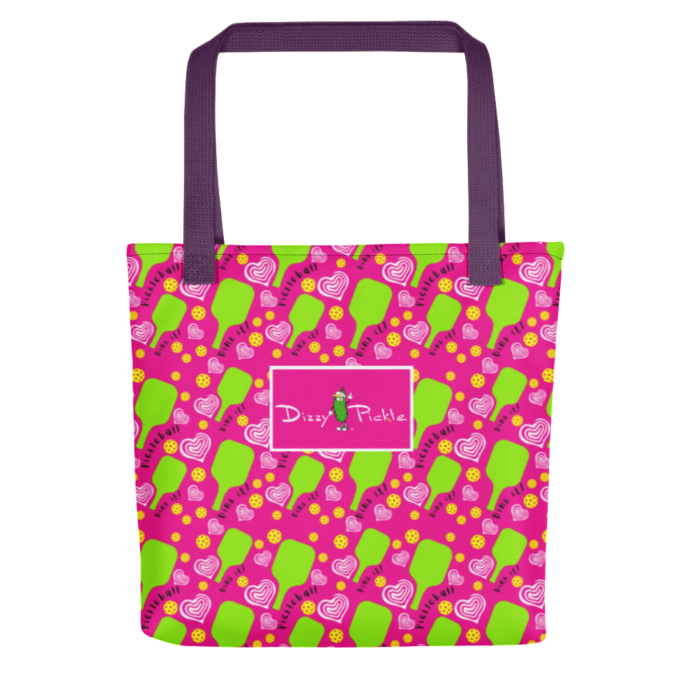 Dizzy Pickle Dink Happy Thoughts on Dinking Diva PG Pickleball Tote Bag
