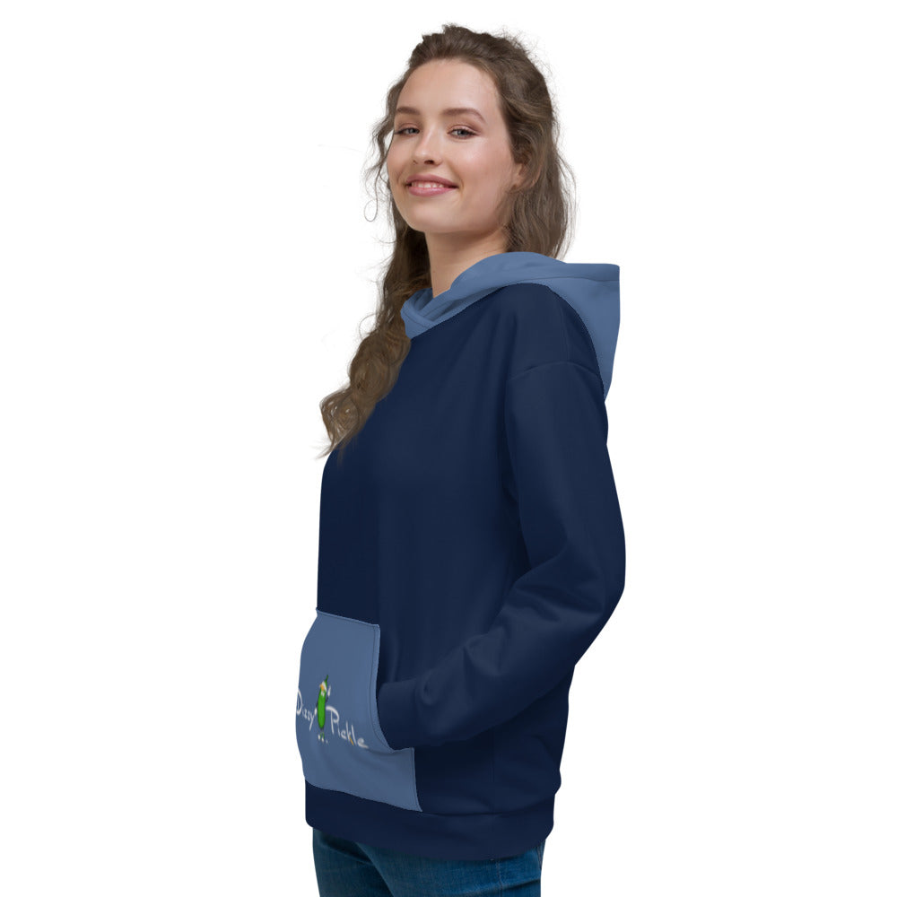 Dizzy Pickle DZY P Classic UP2 Women's Pickleball Hoodie with Pocket Navy Slate