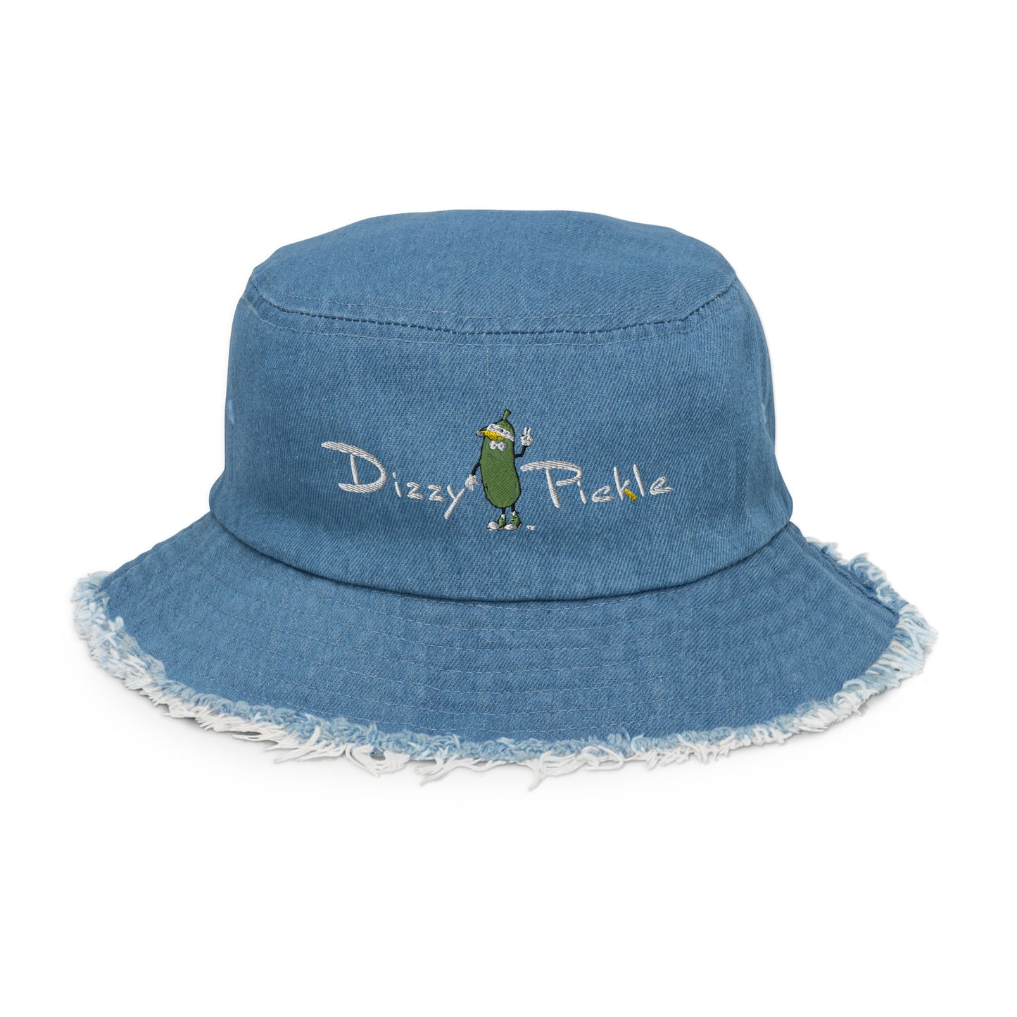 DZY P Classic - Distressed denim bucket hat by Dizzy Pickle
