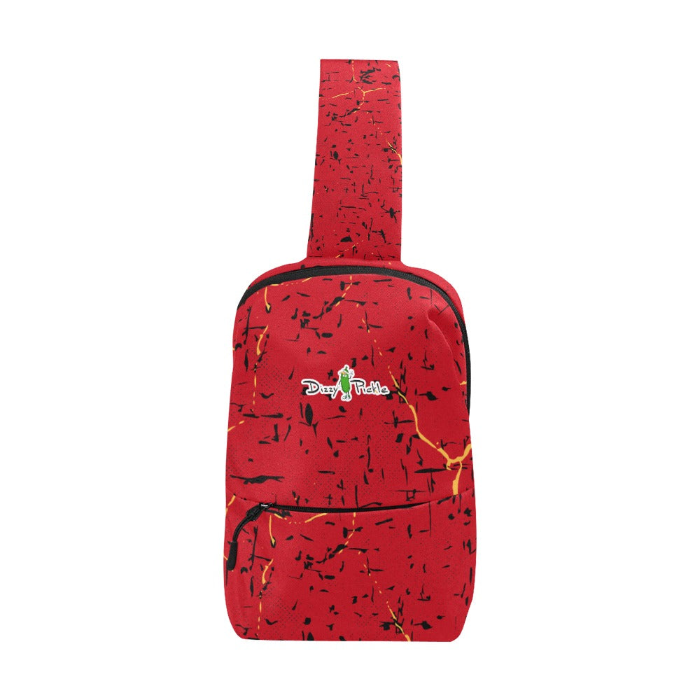 Dizzy Pickle Lynne Red Pickleball Utility Crossbody Single-Shoulder Bag