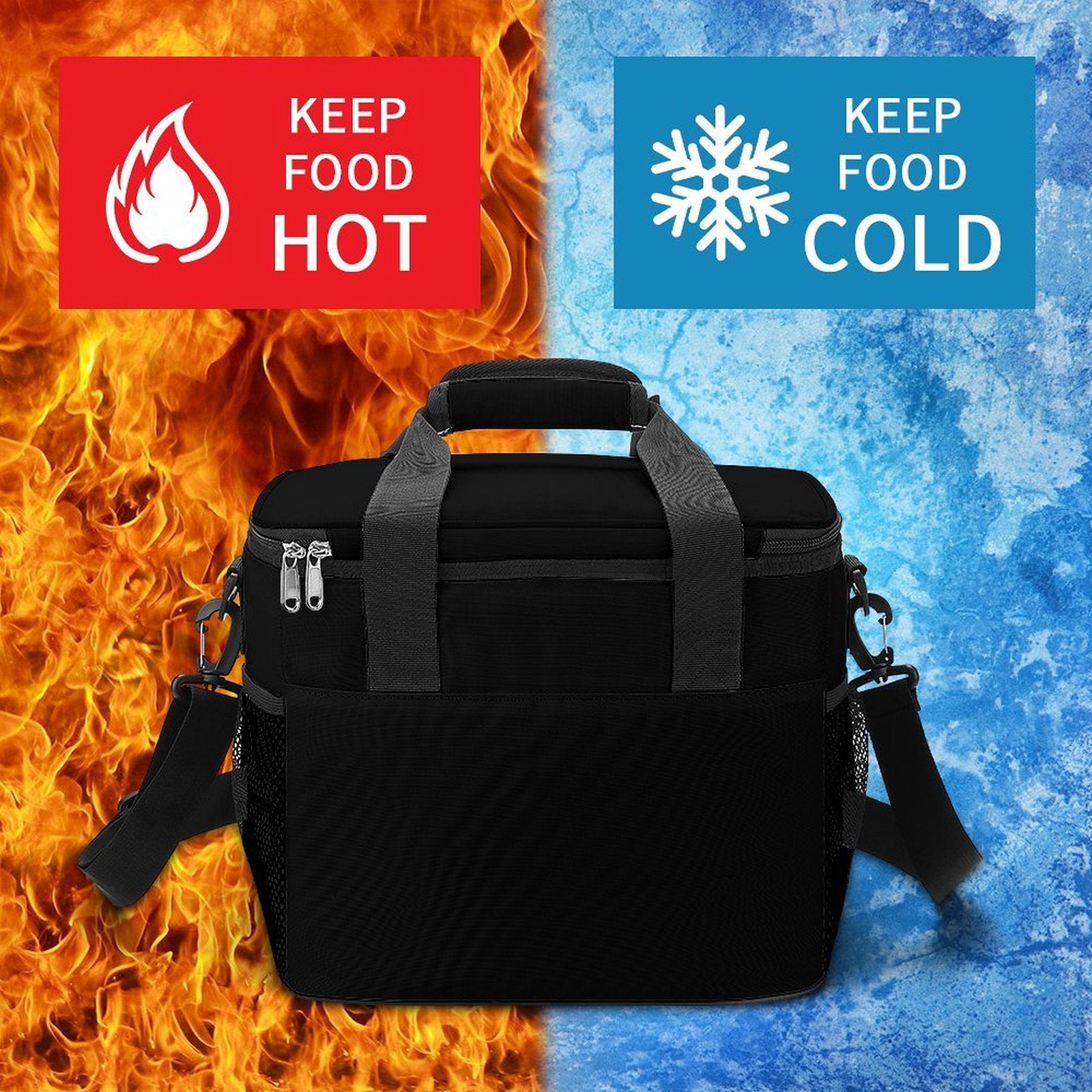 Custom Large Insulated Cooler Bag Thermal Tote With Shoulder