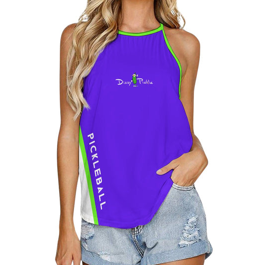 Dizzy Pickle Performance DS Women's Pickleball Sleeveless Crew Neck Vest Purple Lime Green