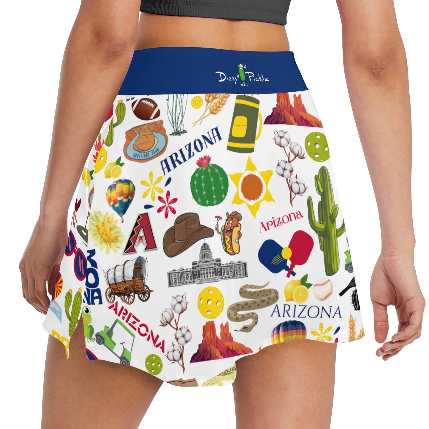 Dizzy Pickle Arizona Women's Pickleball 18" Athletic Skort with Inner Shorts and Two Ball Pockets