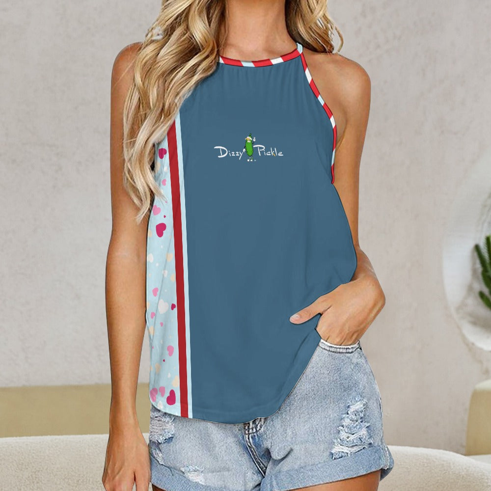 Dizzy Pickle Be Mine Hearts Women's Pickleball Crew Neck Vest