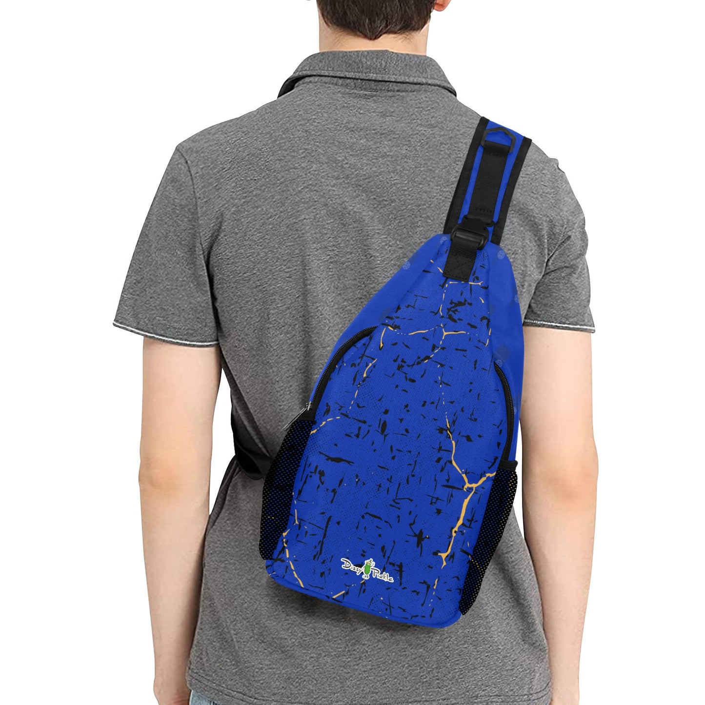 Dizzy Pickle Lynne Blue Pickleball Grab-N-Go Crossbody Casual Chest Bag