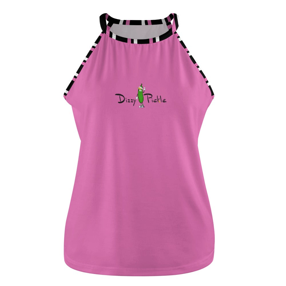 Dizzy Pickle Coming Up Daisies BP Pink Women's Pickleball Crew Neck Vest