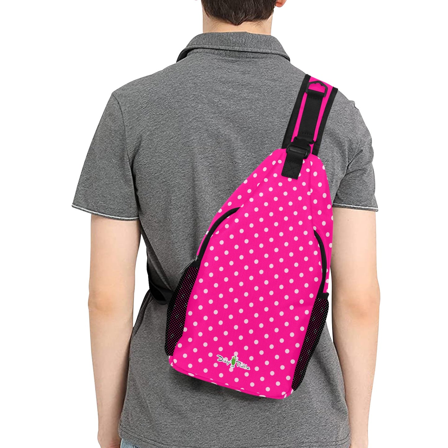 Dizzy Pickle Avery Polka Dots Pickleball Grab-N-Go Crossbody Casual Chest Bag