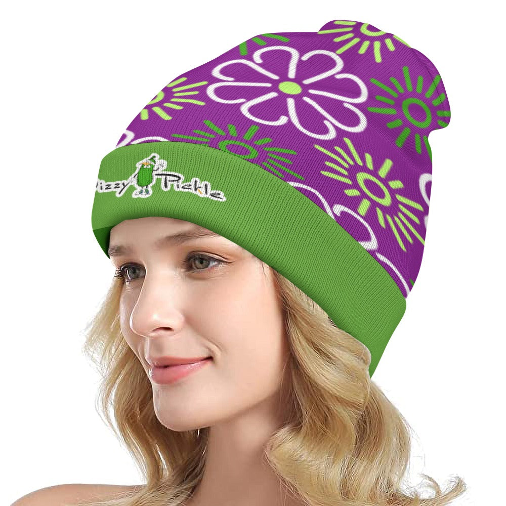 Dizzy Pickle April Purple One-Size Knitted Beanie