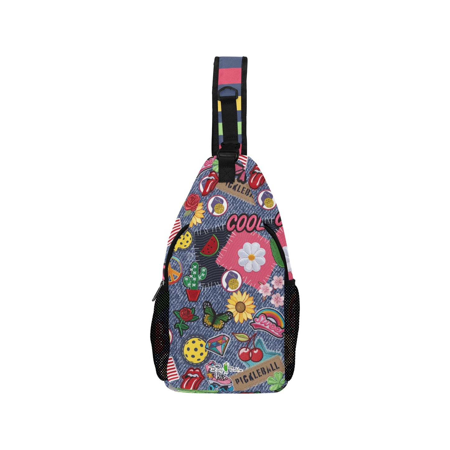 Dizzy Pickle Amy Patches Pickleball Grab-N-Go Crossbody Casual Chest Bag