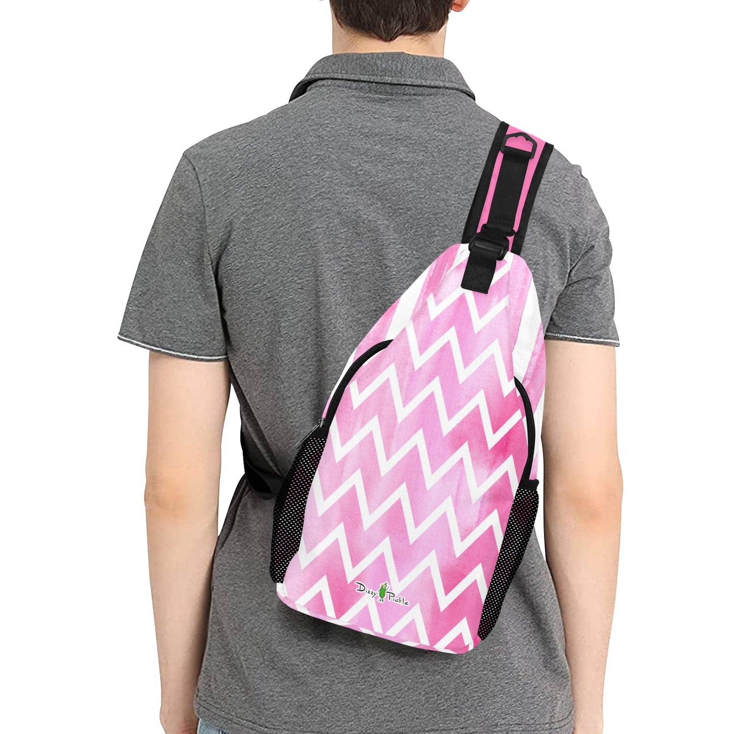 Dizzy Pickle Avery Stripes and Zig Zag Pickleball Grab-N-Go Crossbody Casual Chest Bag