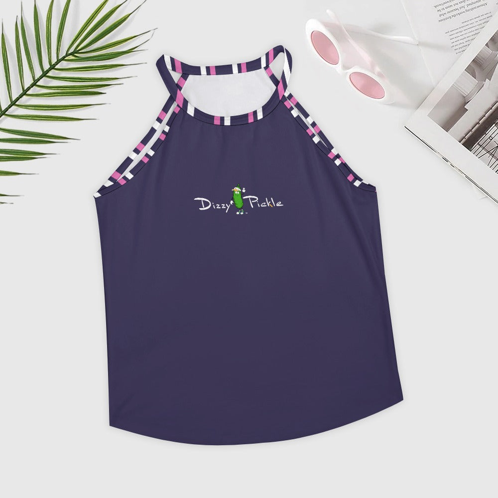 Dizzy Pickle Coming Up Daisies PP Plum Women's Pickleball Crew Neck Vest