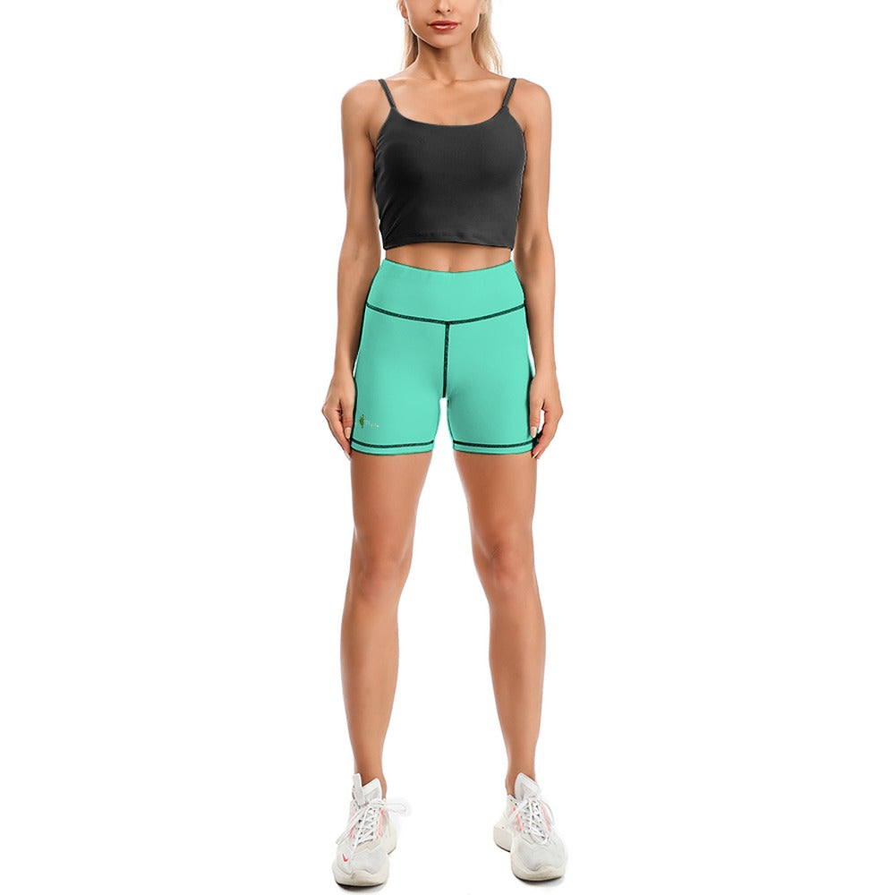 Dizzy Pickle DZY P Classic Aquamarine Women's Pickleball Comfortable Skinny Sports Yoga Shorts