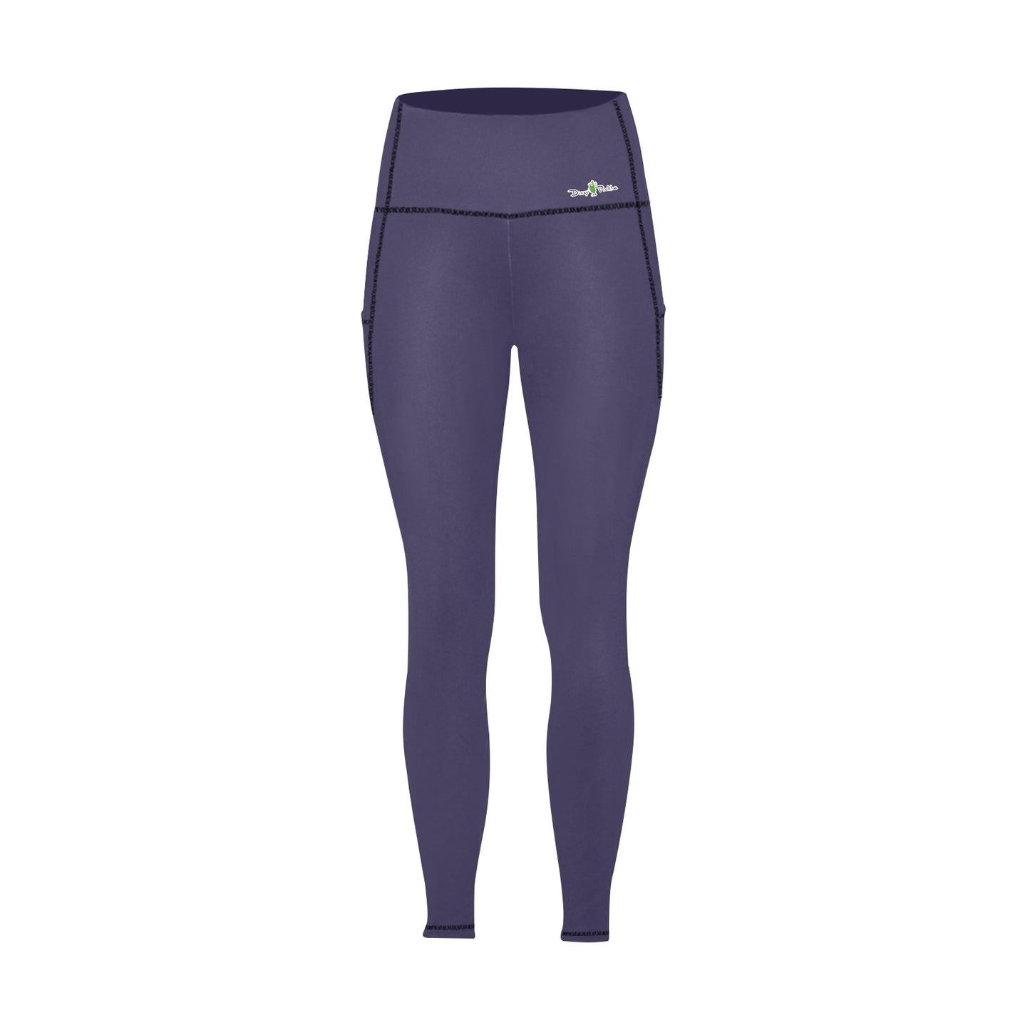 Dizzy Pickle DZY P Classic Plum Women's Pickleball Performance Leggings (Ankle Length, High-Waisted, & Two Side Pockets)