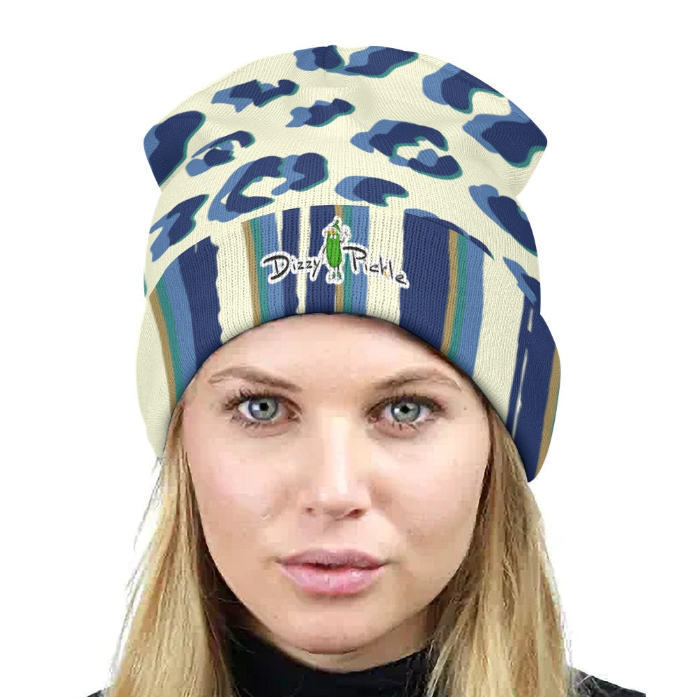 Dizzy Pickle Anne Leopard Print One-Size Knitted Beanie