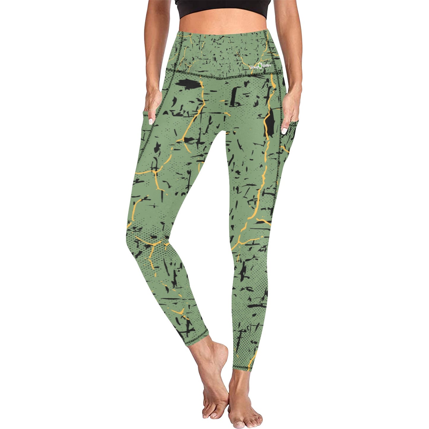 Dizzy Pickle Lynne Sage Women's Pickleball Performance Leggings (Ankle Length, High-Waisted, & Two Side Pockets)