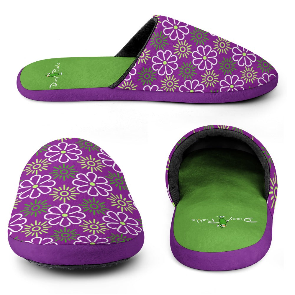 Dizzy Pickle April Purple Women's Pickleball Cotton Slippers