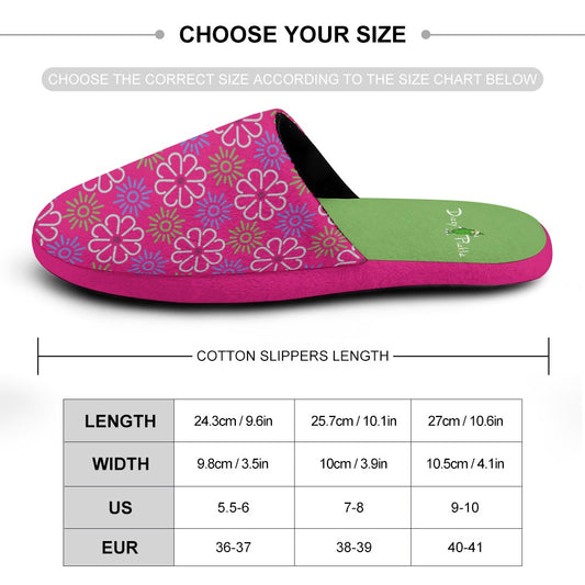 Dizzy Pickle April Pink Women's Pickleball Cotton Slippers