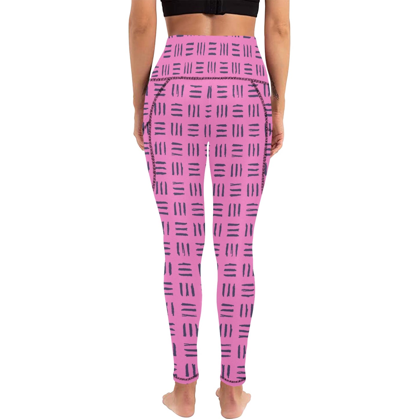 Dizzy Pickle Coming Up Daisies PP Weave Women's Pickleball Performance Leggings (Ankle Length, High-Waisted, & Two Side Pockets)