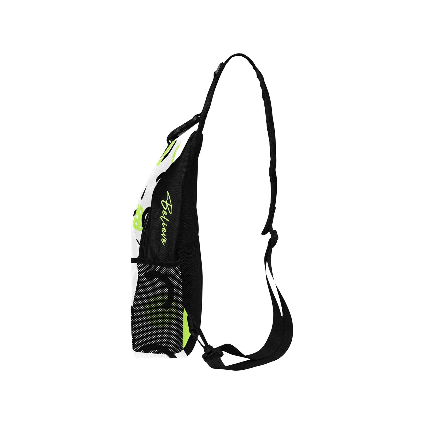 Dizzy Pickle Believe White Pickleball Grab-N-Go Crossbody Casual Chest Bag