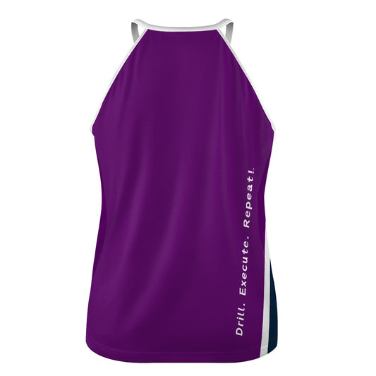 Dizzy Pickle Performance DS Women's Pickleball Sleeveless Crew Neck Vest Purple Navy Blue