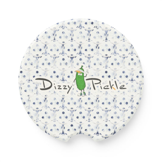 Dizzy Pickle Heidi BW Balls Soapstone Car Coaster