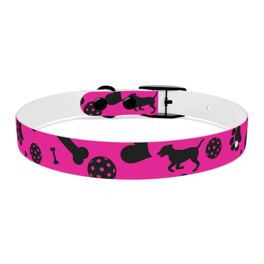 Dizzy Pickle Millie Pink Pickleball Dog Collar