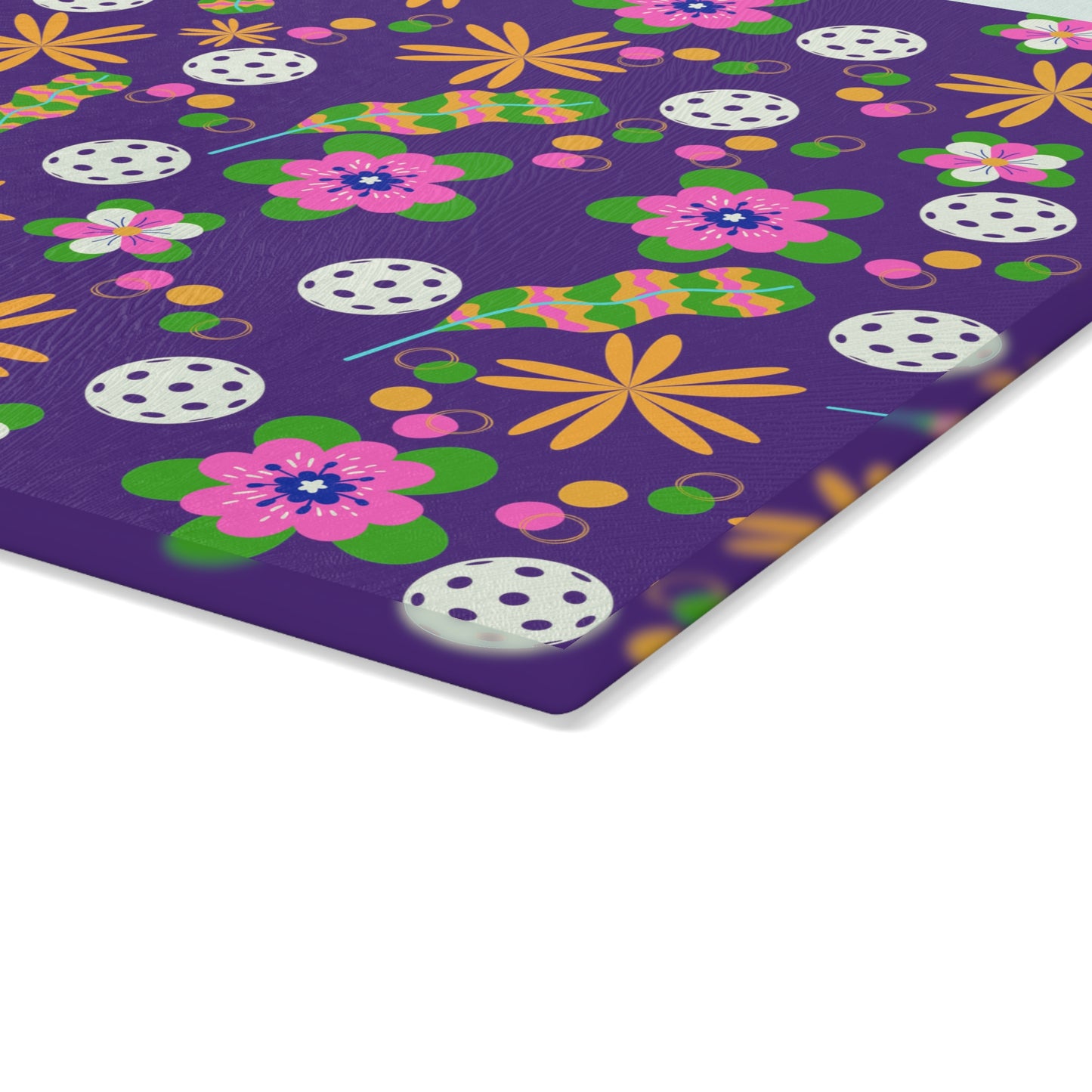 Dizzy Pickle Rita Purple Pickleball Glass Cutting Board